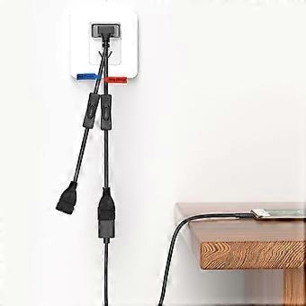 USB Splitter Y-kabel USB 1 Hane till 2 Hona Förlängningssladd Dubbel USB-port Extender Hub Data Laddare Strömdelningsadapter
