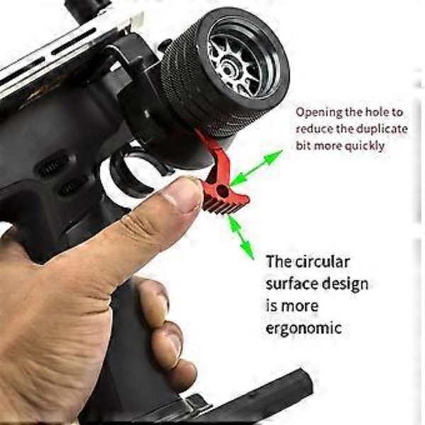 Enhandsmanövrerad sändare Ratt Trigger Tumspak för Noble NB4 NB4+ Controller Uppgradering Svart