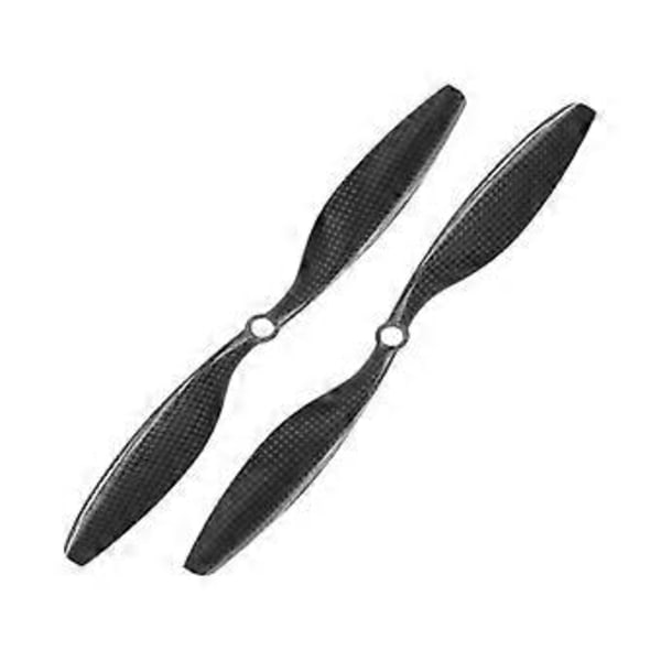 Svart 10x4,5 tum 1045 Kolfiber Spiralpropeller Framåt och Bakåt Tvåbladig Propeller för Multikopter