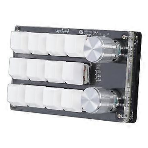 12 Näppäimen Nuppinäppäimistö Ohjelmoitava USB Pölytiivis Punainen Kytkin Mekaaninen Numeronäppäimistö DC 5V 1A