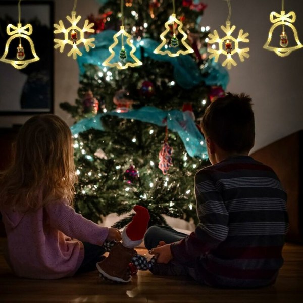 3kpl Koristeelliset jouluvalot, LED-jouluvalot ikkunoiden koristelu LED-jouluvalot riippuvat imukupilla sisäverhovalo