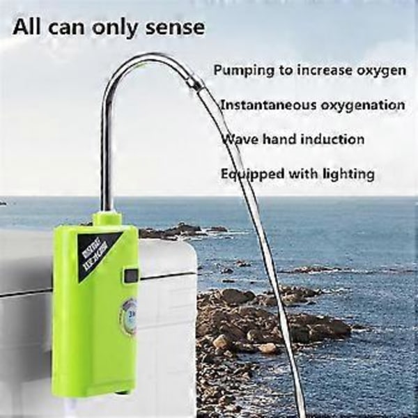 Multifunktionel Intelligent Induktionsfiskeboks, Vandpumpe, Boosterpumpe, Udendørs Fiskeiltpumpe - Blå