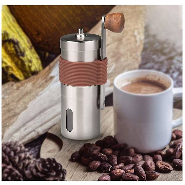 Mini bærbar fortykket rustfritt stål håndkaffekvern, husholdningshåndkaffemaskin