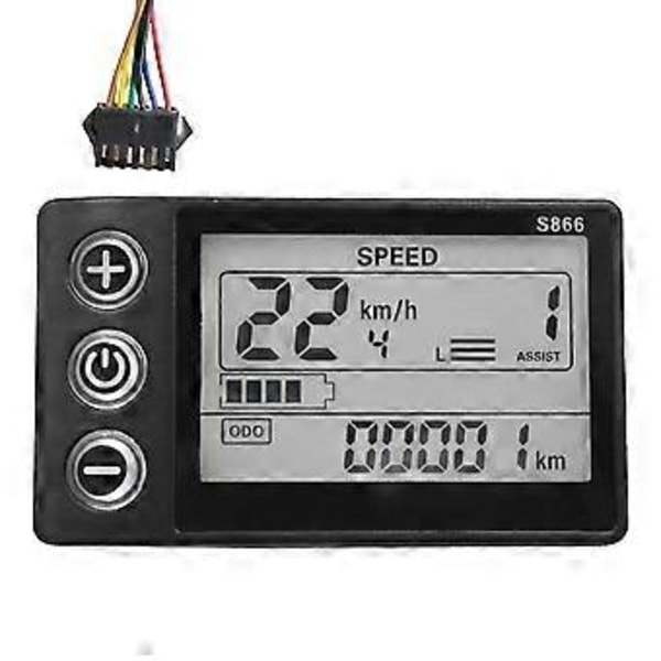 24v 36v 48v 60v S866 Ohjainpaneeli Sähköpyörän LCD-näyttö Sähköiselle E-pyörälle Skootterille