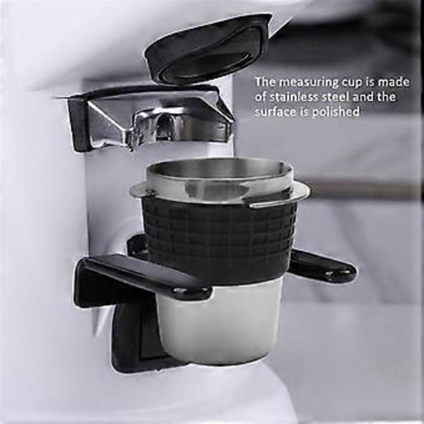 53mm Kaffedoseringskopp Sniffing Mugg för Espressomaskin Slitstark Rostfritt Stål Kaffedoseringskopp - Silver