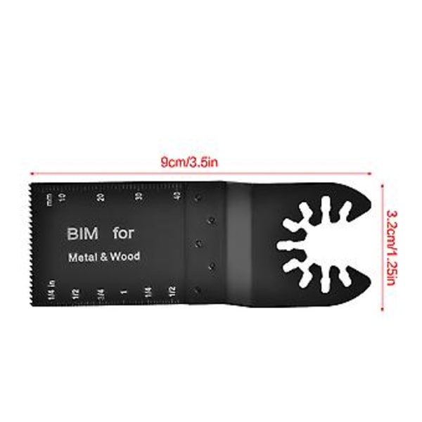 5 kpl Bi-metalli 32mm Monitoiminen Oskilloiva Sahanterä