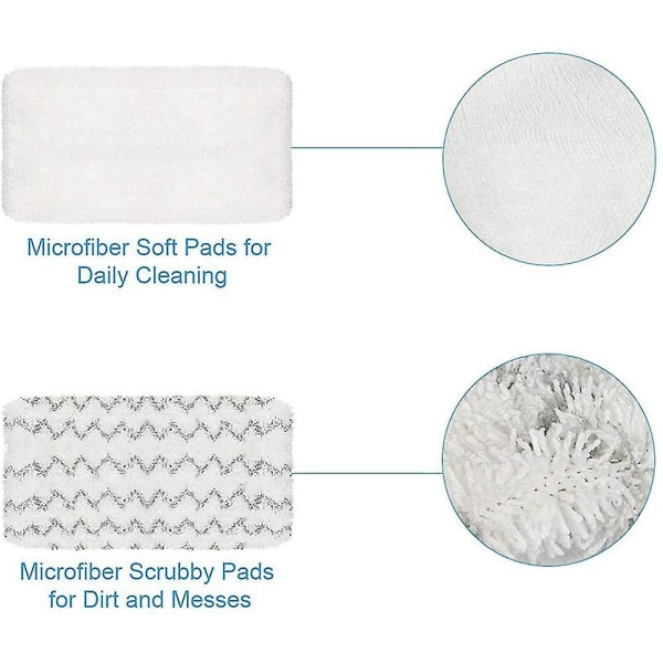 Mopppute for Powerfresh Vac & 2747a, 1132 1543 1632 1652 Symphony Vacuum And Mop Series, 6 stk.