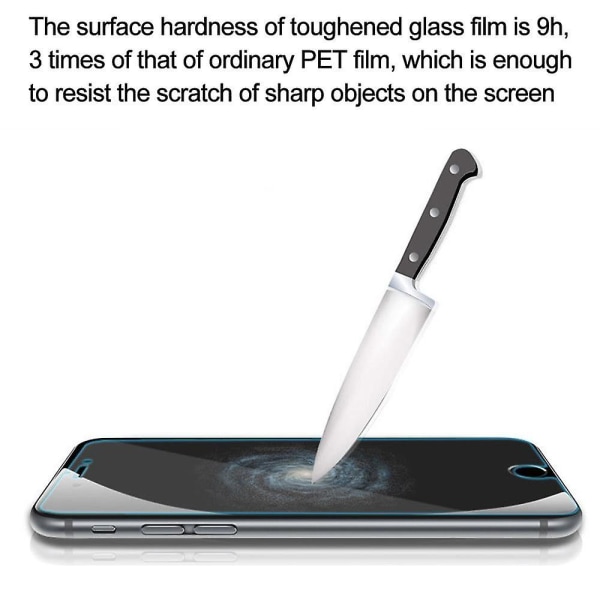 Iphone 6/6s/7/8 skjermbeskytter herdet glass - ripebestandig skjermbeskytterfilm med høy oppløsning (2 pakke)