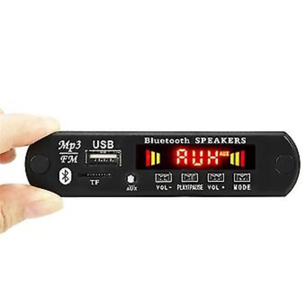 5V 2x3W 6W Förstärkarkort Bluetooth V5.0 Bil MP3-spelare USB Inspelningsmodul FM Aux Radio För Ser