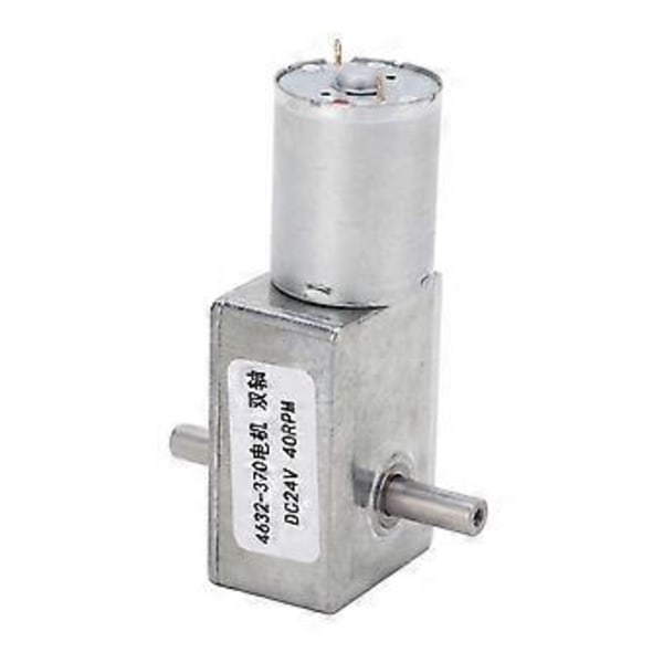 DC-vaihteistomoottori, kaksoisakseli, säädettävä pyörimissuunta, neliömäinen turbiini, kierukkavaihde, nopeudenalennusmoottori DC24V 40RPM