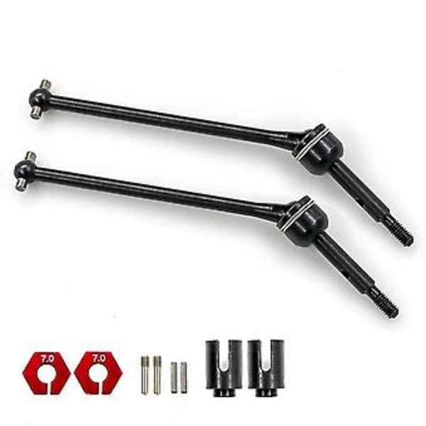 4kpl Teräksiset Etu- ja Taka-akselit Vetoketjut 1/10 Slash Stampede Hoss Vxl Rc Auton Osille