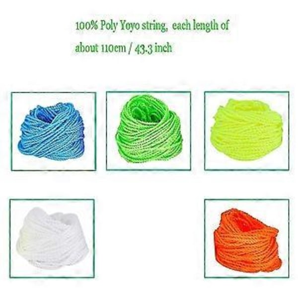 Profesjonelle 5 stk Yoyo-strenger (tilfeldig farge), Yoyo-hanske, Yoyo-veske