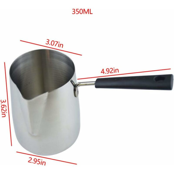 Rustfritt stål kaffemjølkeskummende potte (350 ml) - Fei Yu