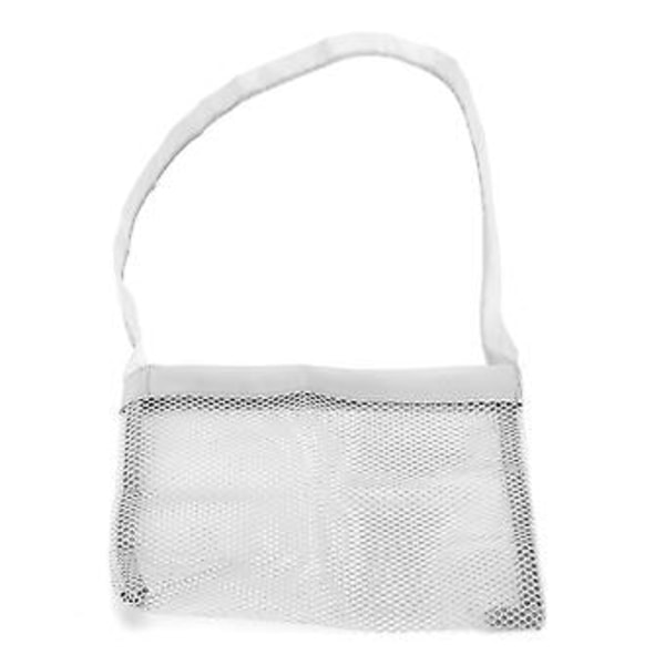 Mesh Bag Bærbar Sammenleggbar Nylon Mesh Sjøskjell Oppbevaringspose for Barnas Strandleke