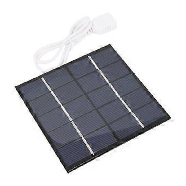 3W 5V Solpanel til Sikkerhedskamera Monokrystallinsk Silicium Udendørs Solpanel til Ventilator Lommelygte Vandpumpe Sort