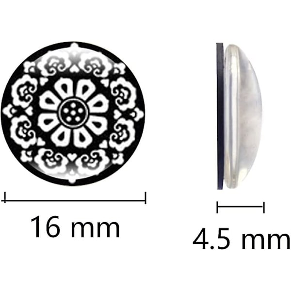 Glaspärlor 100 st Glas Cabochons Blandad Färg Färgglada Runda Dekorativa Granuler Tryckta Glaspärlor För Hantverk