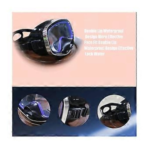 Dykmask Justerbar Vuxen Snorkelmask Simglasögon Professionell Dykutrustning