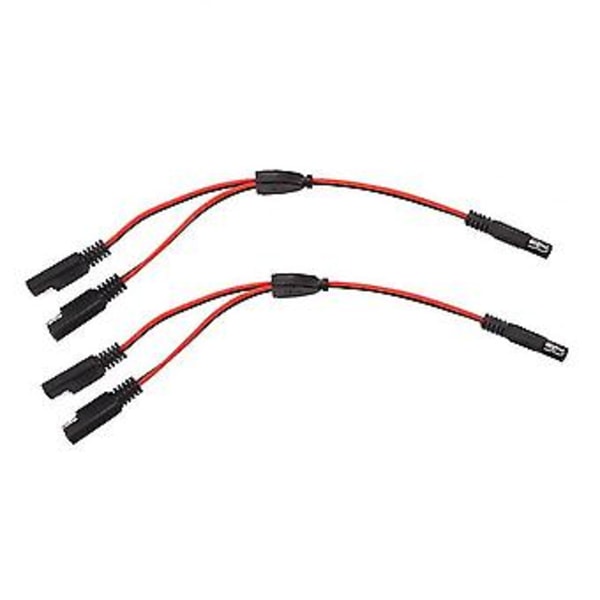 5 kpl DIY 1-2 SAE-virtajohdon jatkokaapelisovitin