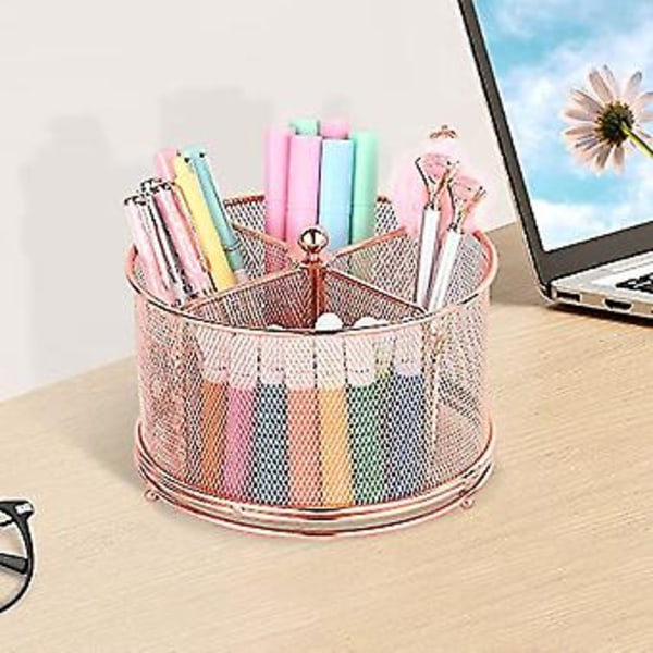 360° Roterende Pen Holder H R, Kunst Holder (med 4 Rum)( )