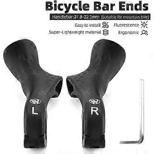 1 Par Terrengsykkel Styrende Sykkel Bar Ender Nylon Styregrep Ergonomisk Design Sykkeltilbehør
