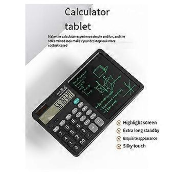 ZH70 Skrivplatta Skrivbordskalkylator Finansiell Redovisningskalkylator Kontorsskrivning Utkast Memo Skrivplatta