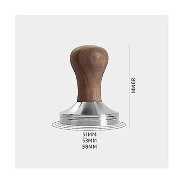 58mm Tamper 304 Rustfritt Stål Flat Trykk Barista Verktøy Kaffe