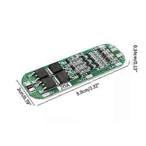 3S 20A 12.6V Li-ion Lithium 18650 Batteribeskyttelseskort Modul Overopladning Overafladning Kortslutning til Beskyttelse