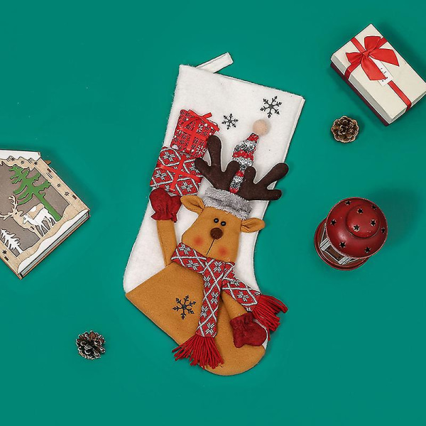 Jule Strømpe For Jenter Gutter Xmas Tre Mantel Fest Dekor Stil 3