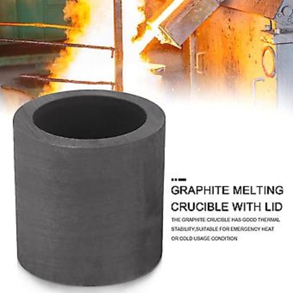 Høyren Grafitt Smeltedigel Støping Med Lokk 40*40mm For Sølv&svart