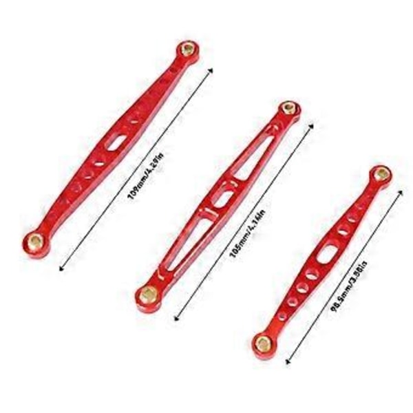 Uppgraderingsmodifiering av fast dragstång i aluminiumlegering för HuangBoToys 1/10 ZP1001 ZP1002 ZP1003 ZP1004 RC Bildelar