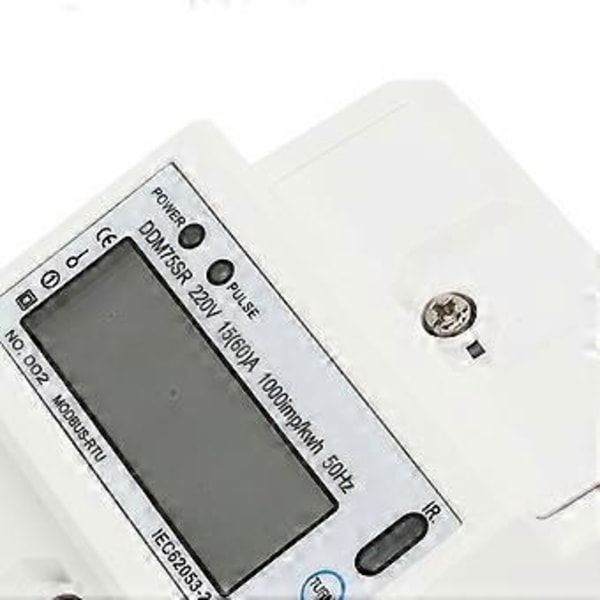 Digitaalinen energiamittari yksivaiheinen sähkö LCD Kwh Wattimittari virrankulutuksen testaaja 4P RS485 Din-kisko 1560A DC220V