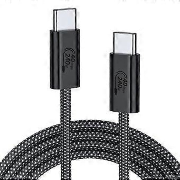 240W Hann til Hann-kontakt USB C-kabel Ledning Type-C Datakabel 40 Gbps Hastighet