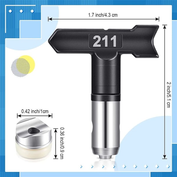 Reversible Spray Tips for Air Paint Sprayer 109, 213, 311, 315, 413