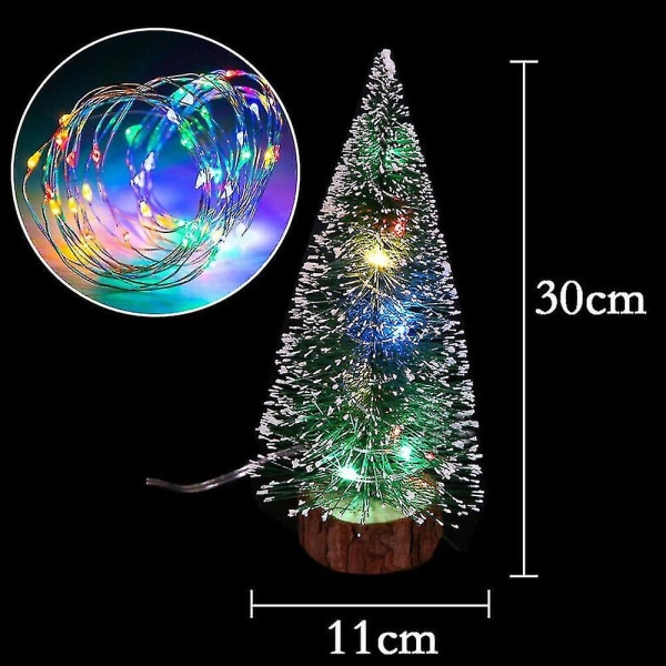 Mini Cedar Christmas Tree Pine Tree Xmas Decor -koriste led-valolla