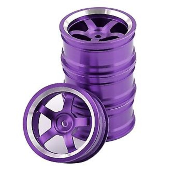 4 st 1/10 Rc On- D Bil 52mm Metallfälg Hjulnav För Sakura, lila