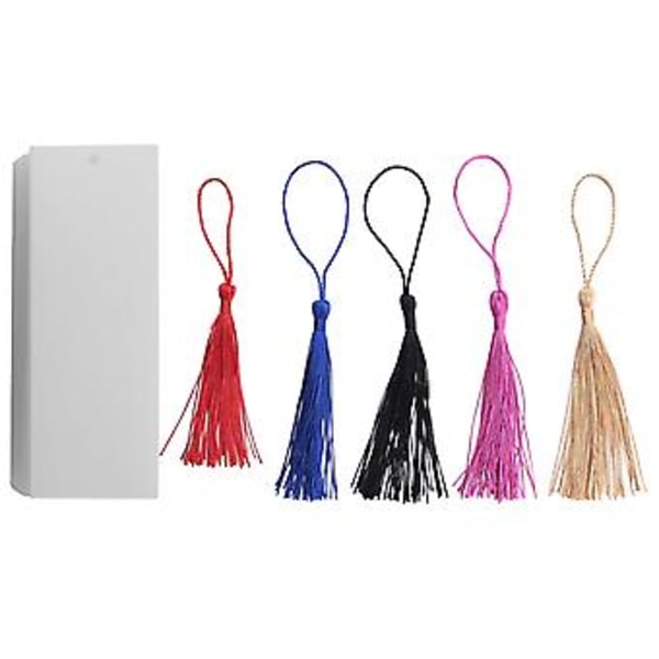 40 stk. Akryl Blank Klar DIY Mini Bokmerker med Dusker for DIY