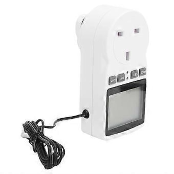 Digital Termostat Stik Temperaturkontrol med Timer Switch Sensor Probe Varme Kølefunktion AC