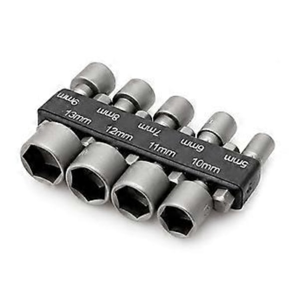 9 stk. 5-13 mm Power Topnøgle Bor 1/4\" Hex Skaft Metrisk Topnøgle Skrue