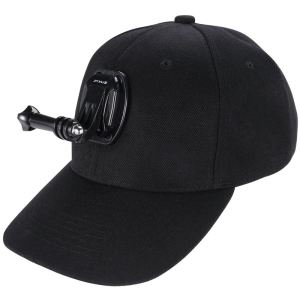 Til Go Pro Tilbehør Udendørs Solhatte Hatte Baseball Cap W/Stand til HERO5 HERO4 Session HERO 5 4 3 2 1 (Sort)