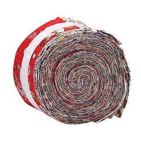 Tygremsor Rulle Jelly Tygbuntar Tyg Quilting Remsor Rulla Upp Blomma Förklippt Lappverk med Blandade Mönster