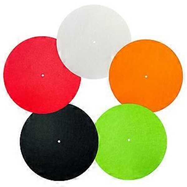Platespillermatte Slipmat Audiophile 3mm Filt Plate Vinyl Platespillere Antivibrasjon Slitesterk Antistatisk Filt Slipmat