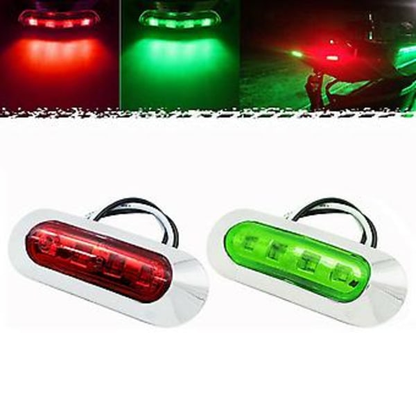 2 kpl Kestävät merisignaali valot 24V LED Navigointivalo Vene Jahti Lamppu