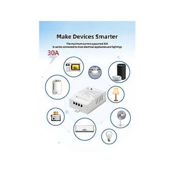 Tuya Wifi S Diy R Ac 85-265v Wifi Trådløs 30a Mon Kwh For