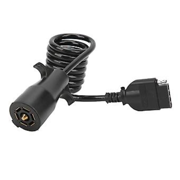Pinto Pin Tilhengerkontakt Adapter Plugg, 7-veis Rund til Tilhenger Ledningsnett Adapter Messing Terminal Ledningsnett Adapter for Tilhengere Kraftig Ytelse