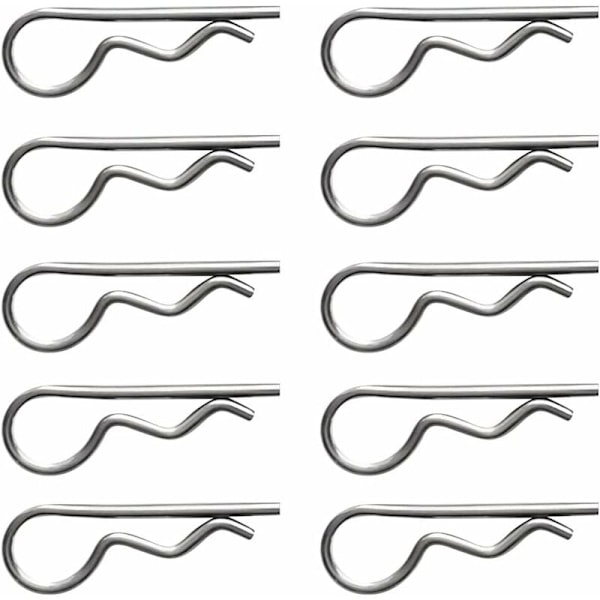 10pcs Cotter Pins Spring Clip 304 Stainless Steel Sail Fastener Boat DIY Home - 1.2x22mm