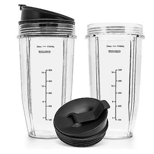 24oz Erstatningskopper Kompatible For Ninja Nutri Bn401, Bn701, Ss101, Bn400, Bn800, Bn801 Blender