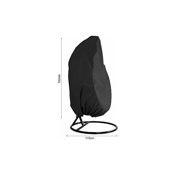 Vattentät Oxford-tyg uteplats hängande stolsöverdrag med dragsko 115x190cm