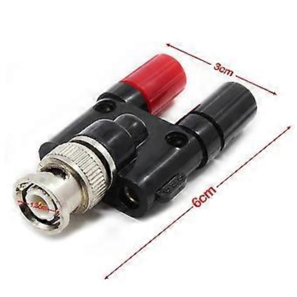 BNC Hane Kontakt Till Dubbel Banan Hona Jack Uttag Bindningsstolpe Koax Koaxial Splitter Kontakt BNC Banan Adapter Paket Om 2