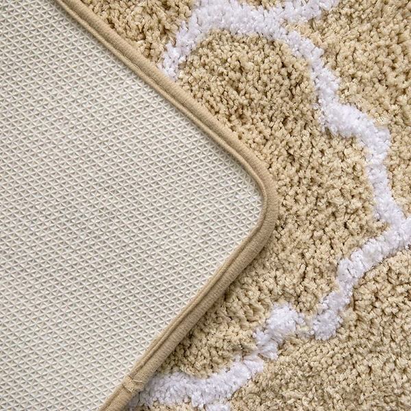 Badrumsmatta halkfri absorberande badrumsmatta marockansk trellismönstrad badrumsmatta badrumsmatta duschmatta mikrofiber köksmattor dörrmattor inuti magiska ma