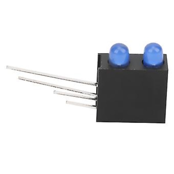 100 stk. 3 mm lysholder dobbelt hul LED diode lampe med base industrielt indikator tilbehør blåt lys
